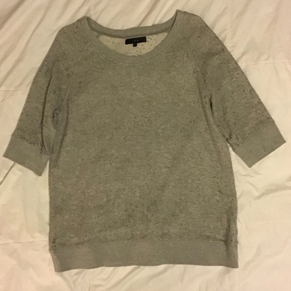 IRO distressed short sleeve sweatshirt